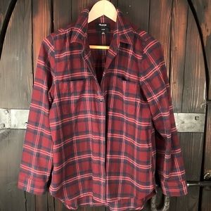 Madewell classic flannel plaid shirt M